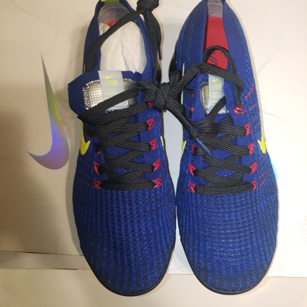 Nike Air VaporMax Flyknit 3 Deep Royal Volt - Picture 9 of 16
